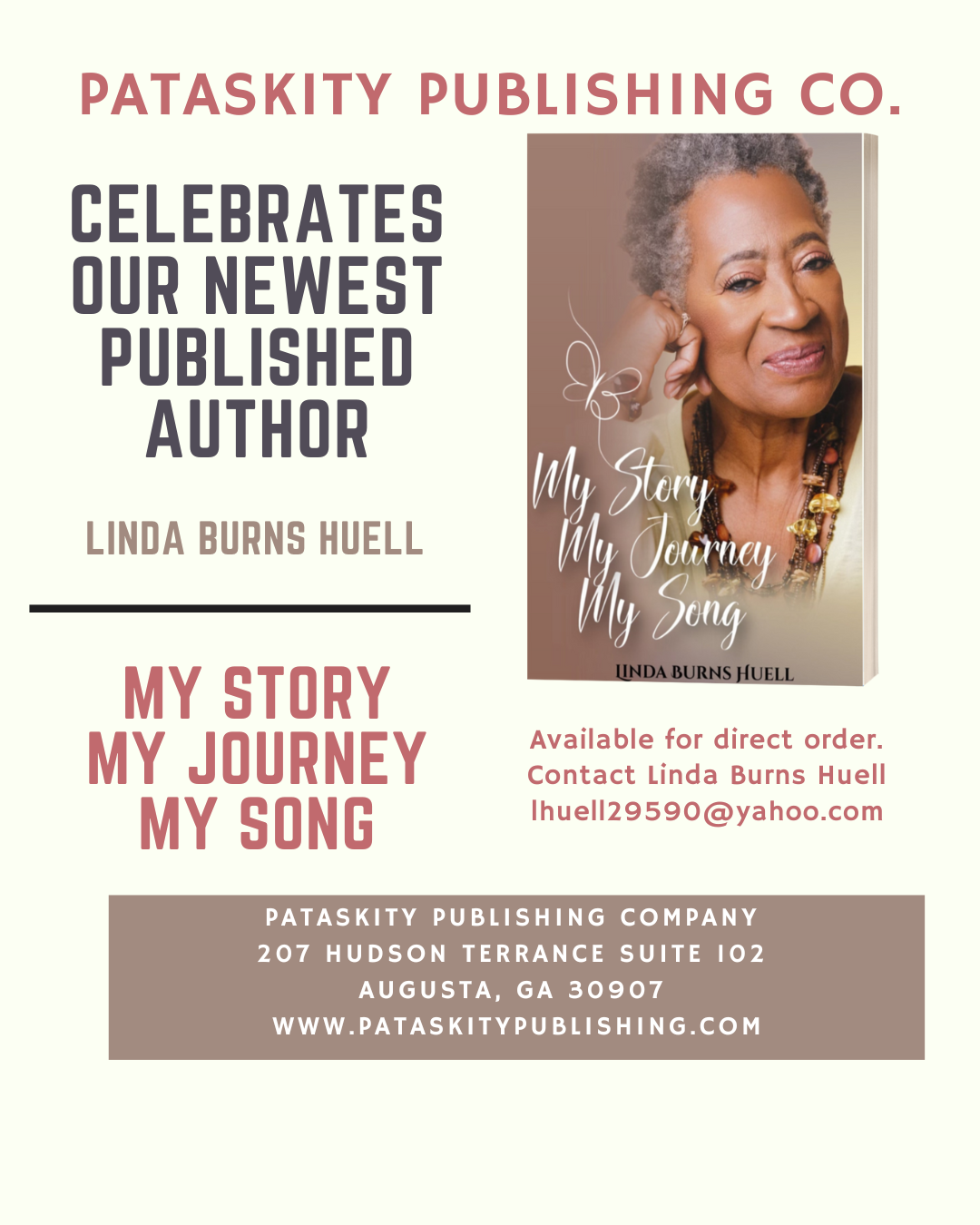 Pataskity Publishing Company Celebrates Linda Burns Huell!
