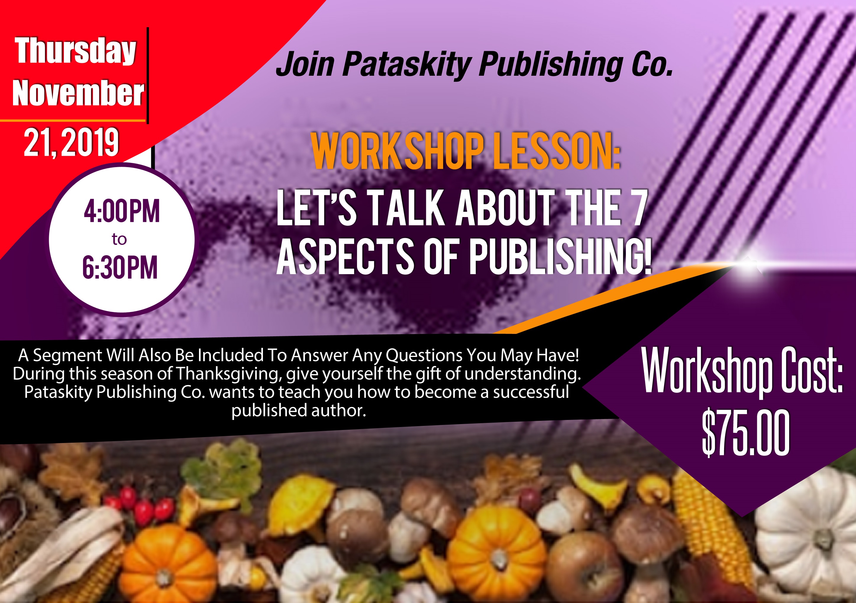 Seven Aspects of Publishing Workshop